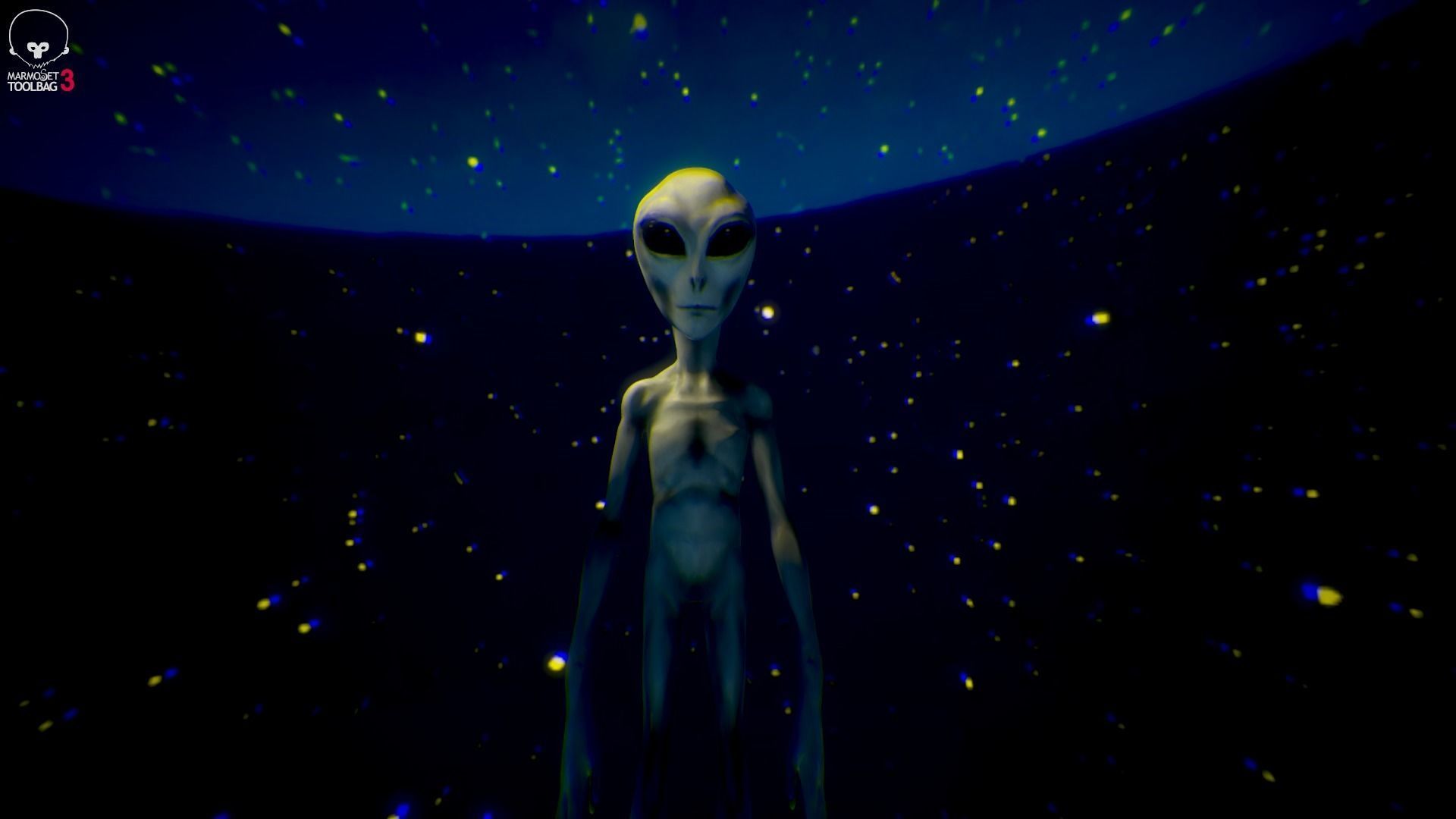 Grey Alien  -  Movie Communion 1989 - Zbrush Model 3D model_3