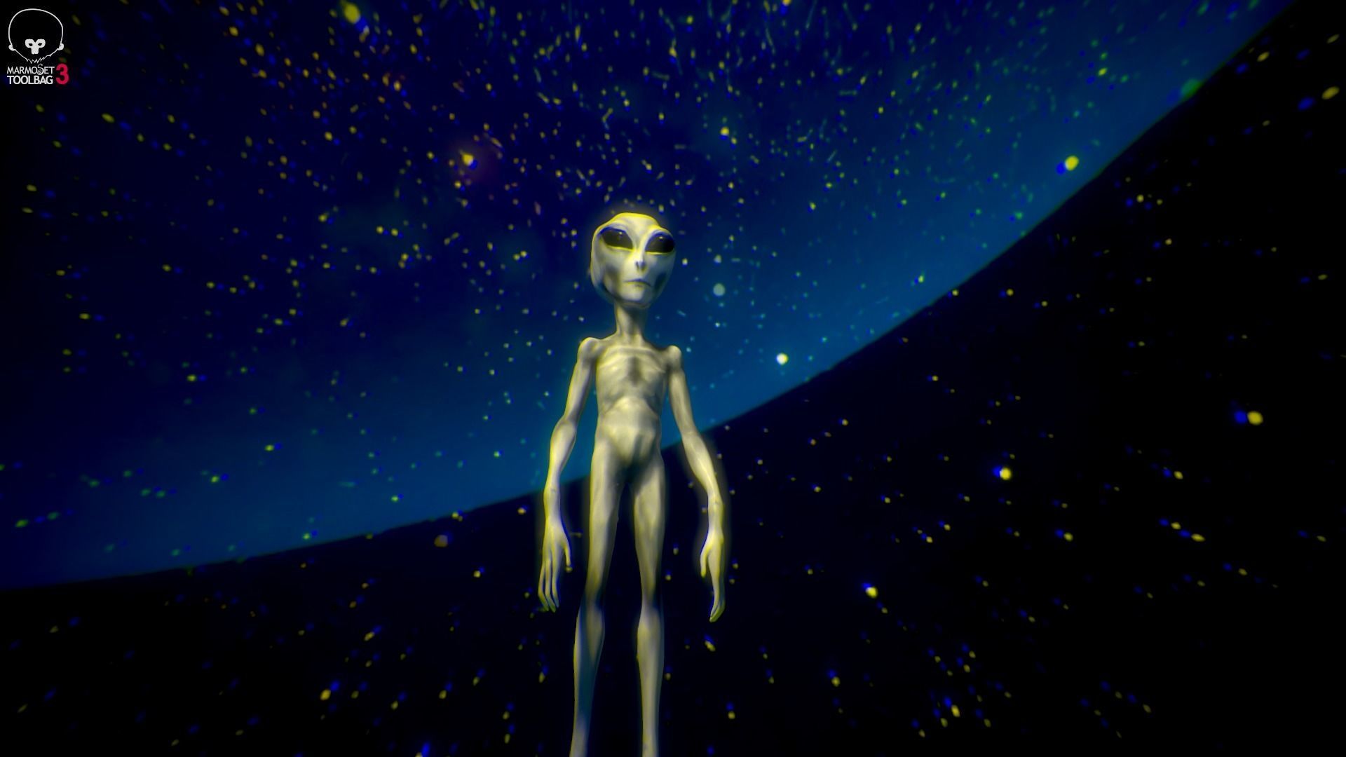 Grey Alien  -  Movie Communion 1989 - Zbrush Model 3D model_7