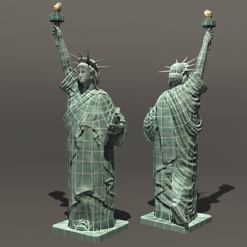 Statue of Liberty Low-poly 3D model_8