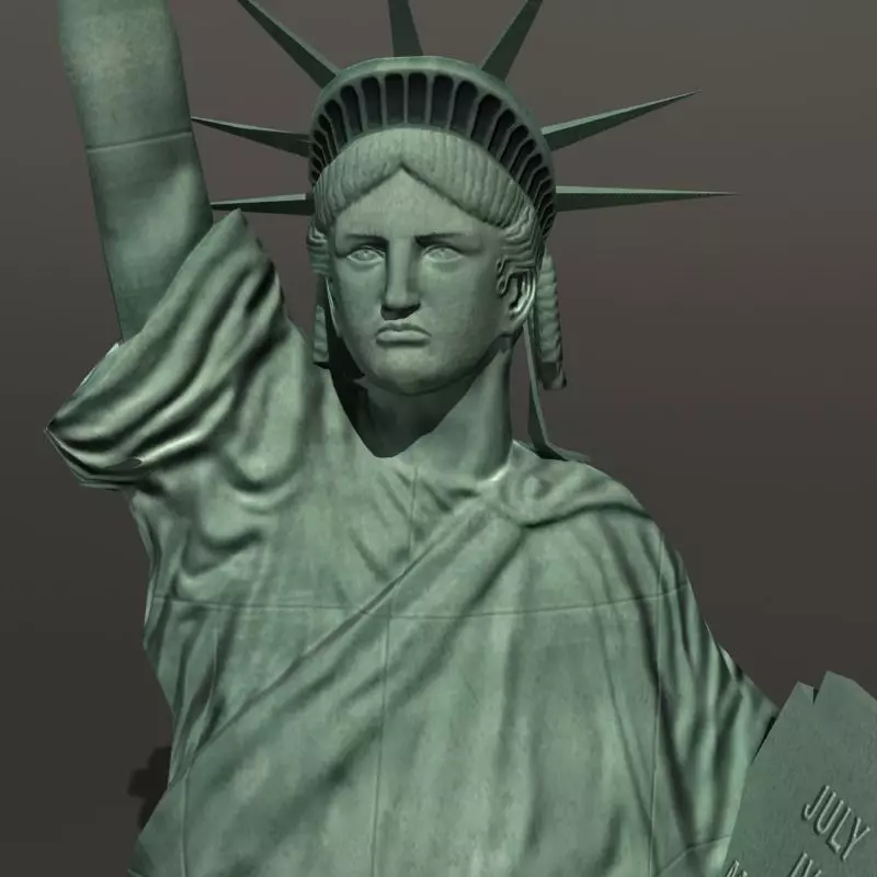 Statue of Liberty Low-poly 3D model_0