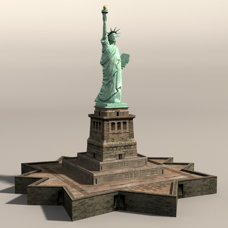 Statue of Liberty Low-poly 3D model_3
