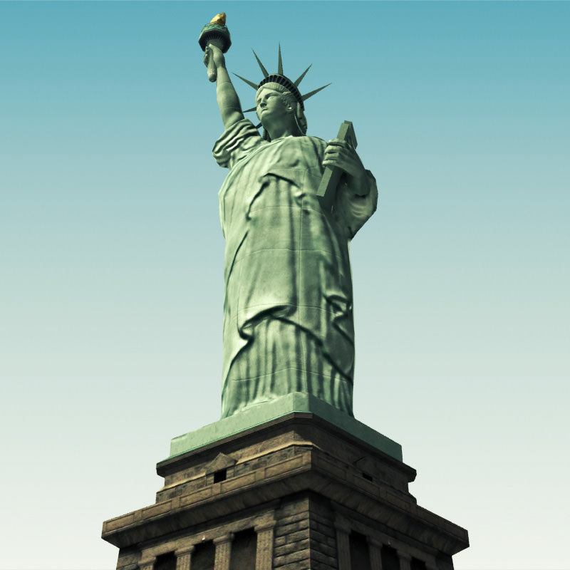 Statue of Liberty Low-poly 3D model_4
