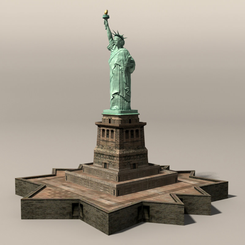 Statue of Liberty Low-poly 3D model_2