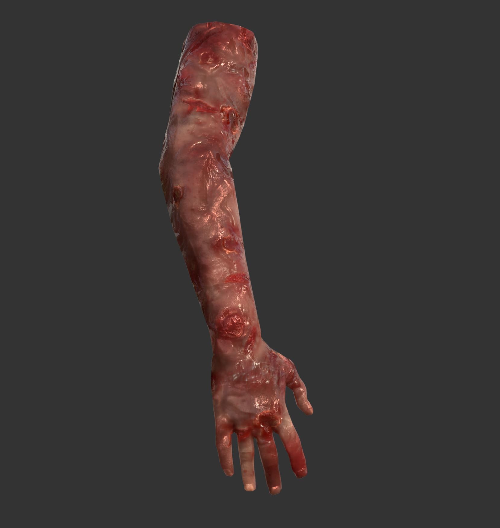 Arm Bloody Body Part Game Ready Low-poly 3D model_1