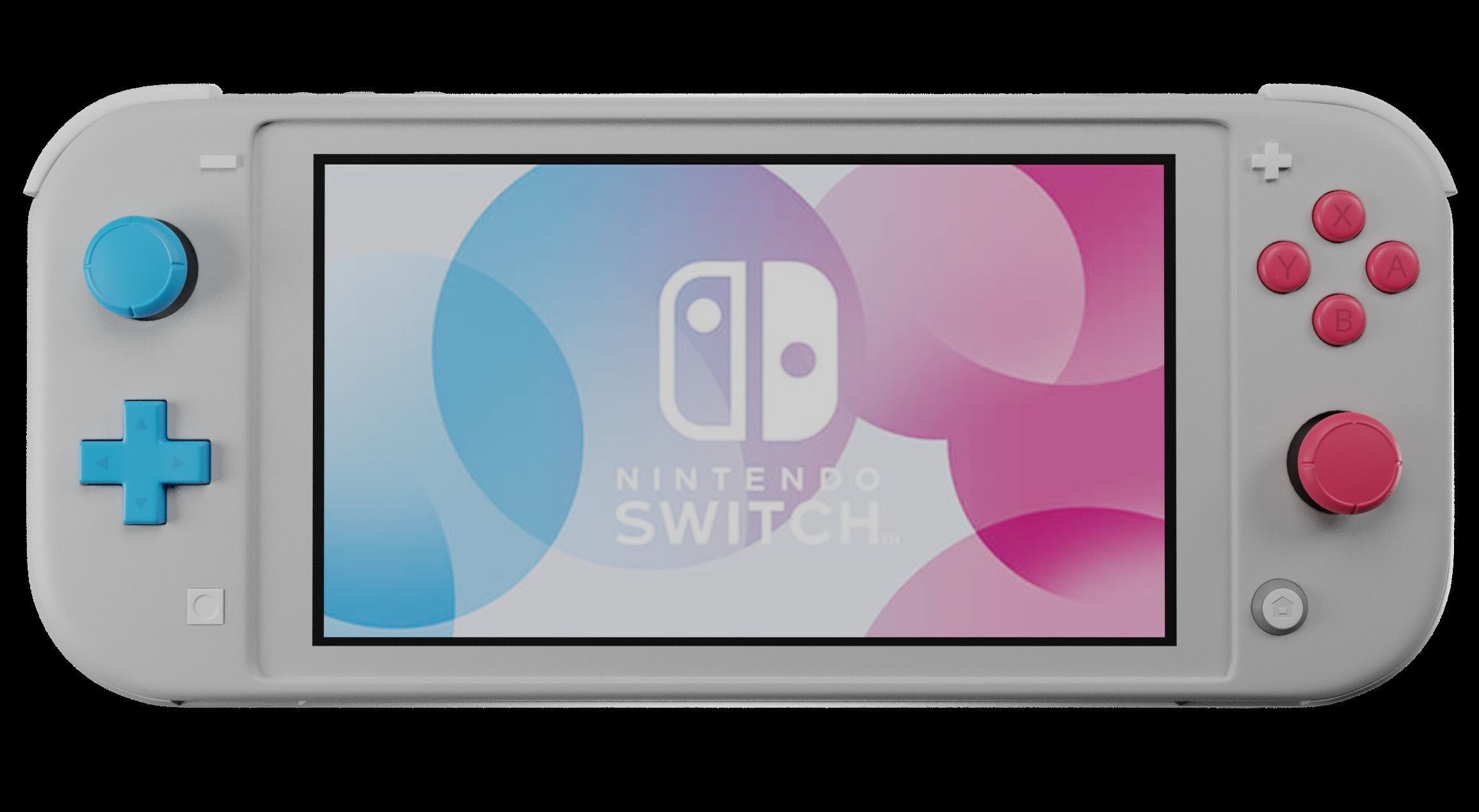 Nintendo switch lite 3D model_10