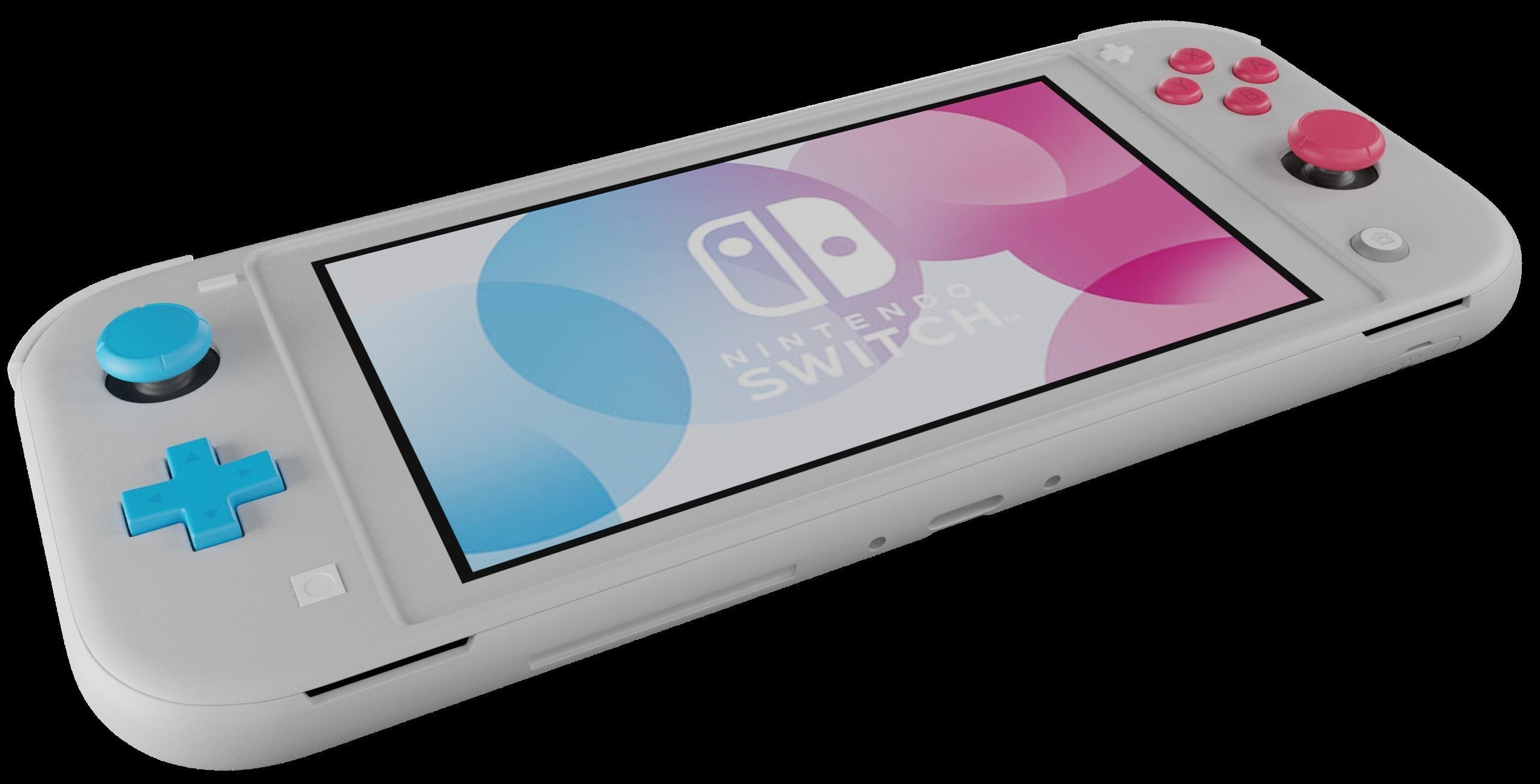 Nintendo switch lite 3D model_7