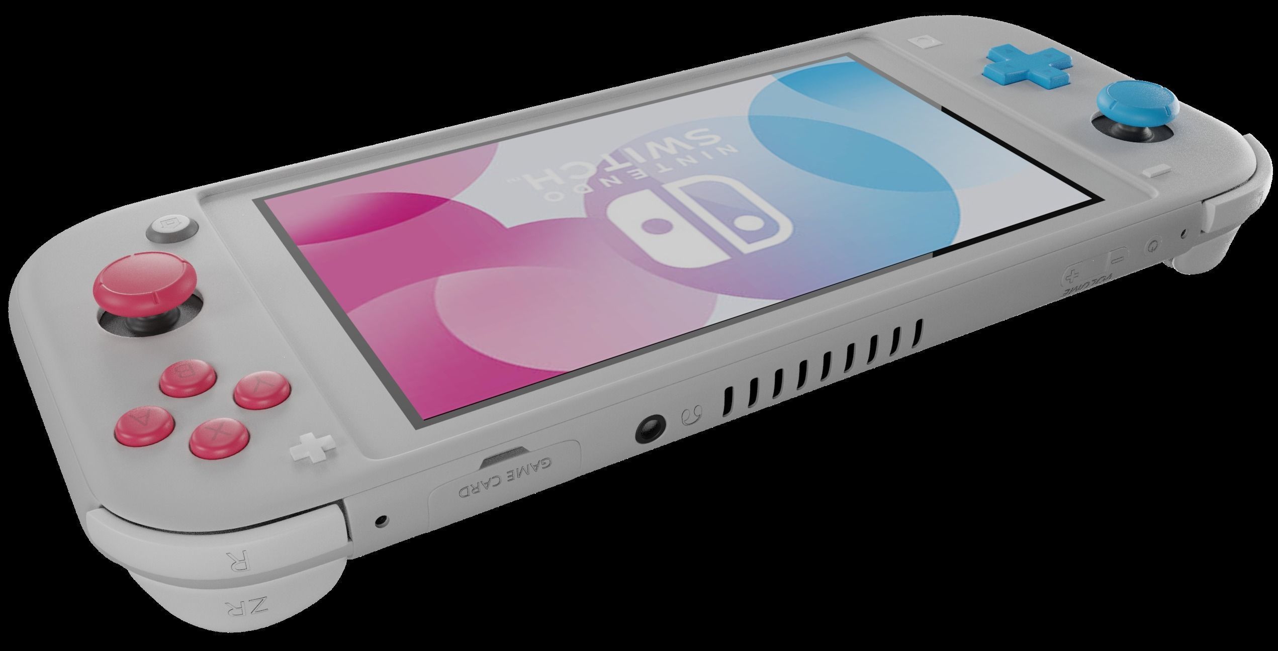 Nintendo switch lite 3D model_4