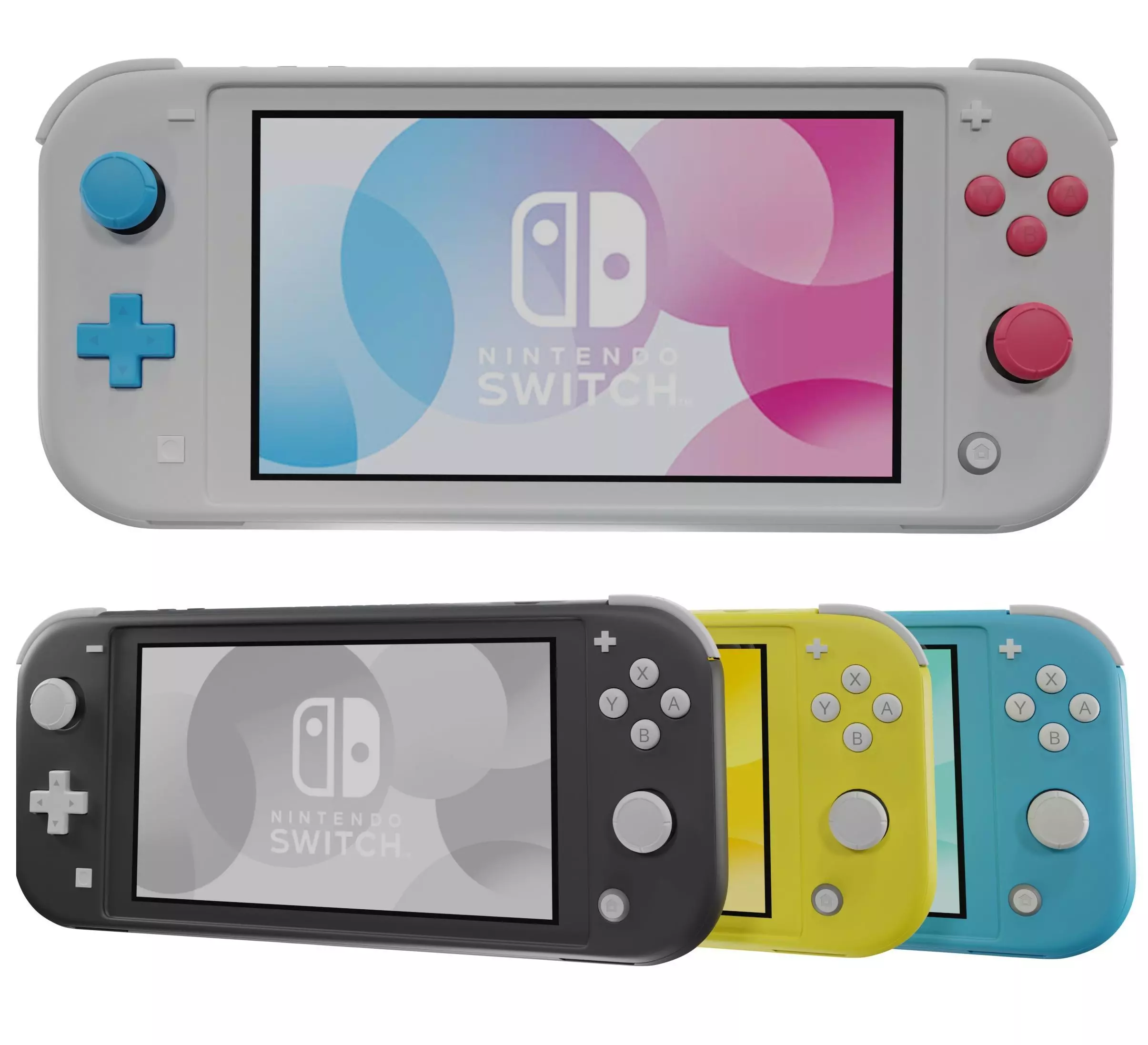 Nintendo switch lite 3D model_0