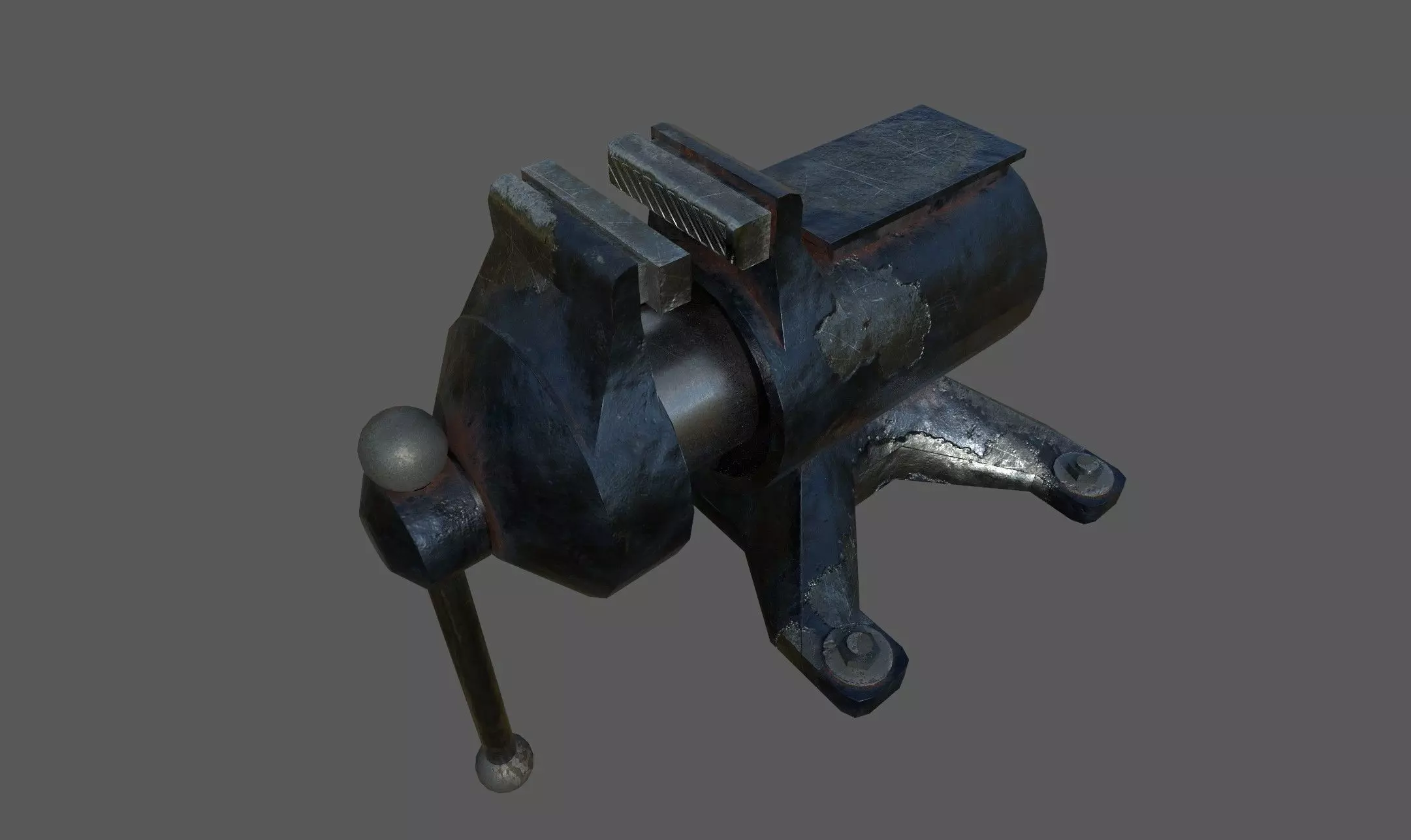 Bench Vise Low-poly 3D model_0
