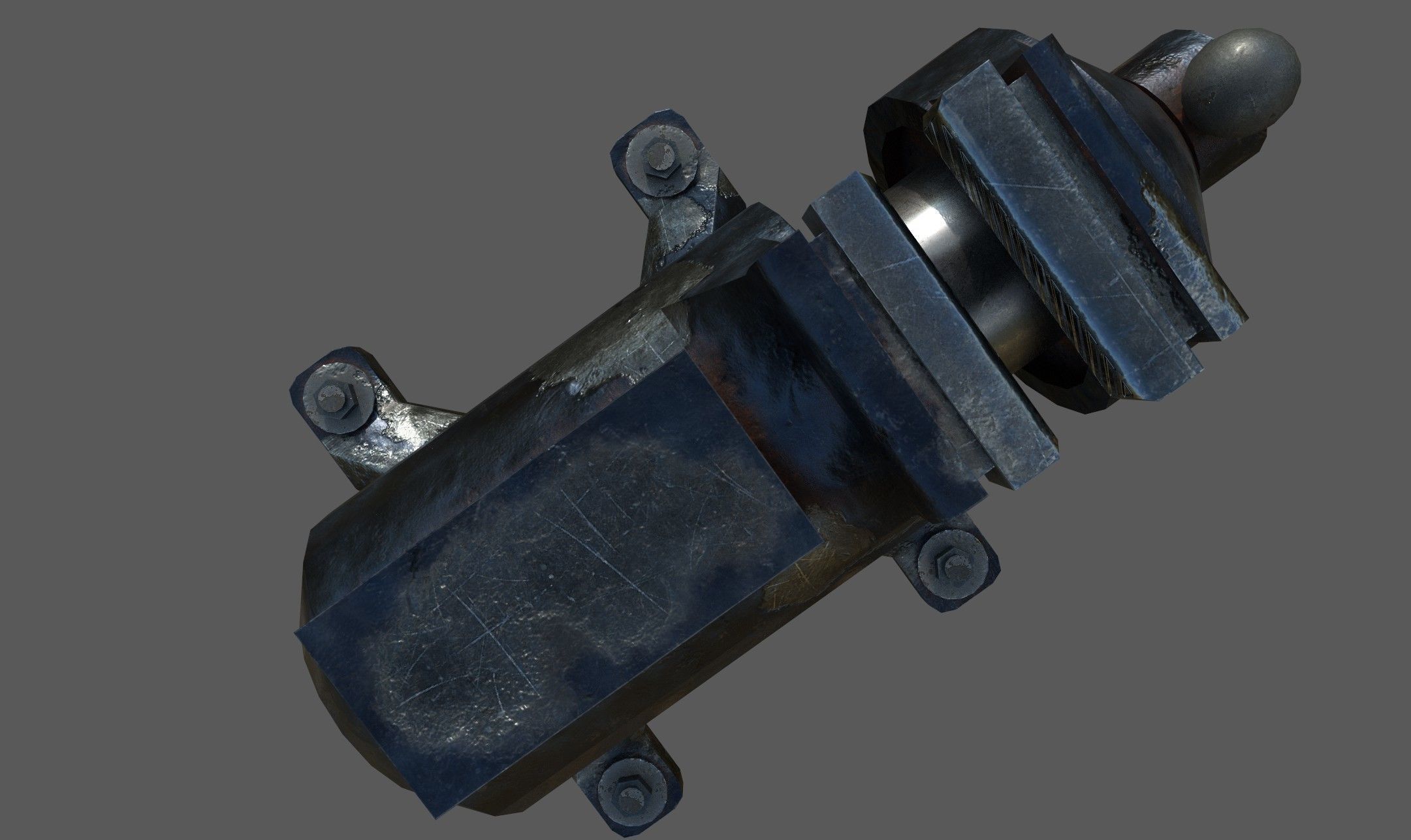 Bench Vise Low-poly 3D model_1