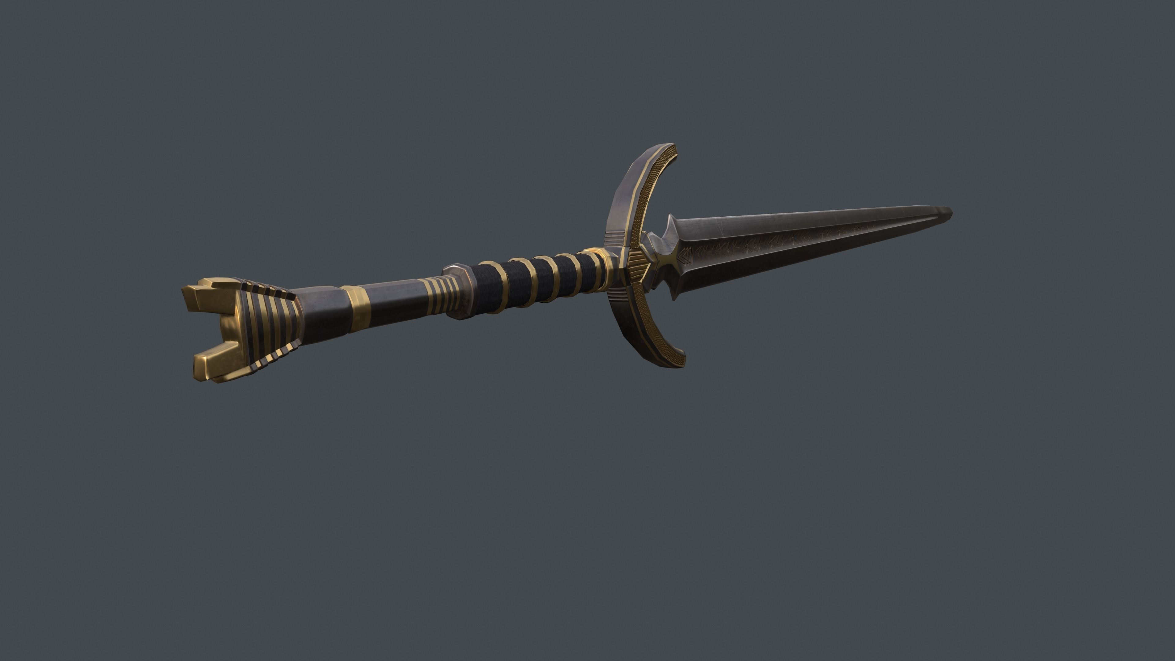 Sword Low-poly 3D model lord of rings Low-poly 3D model_4