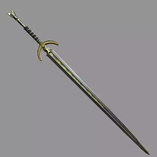 Sword Low-poly 3D model lord of rings