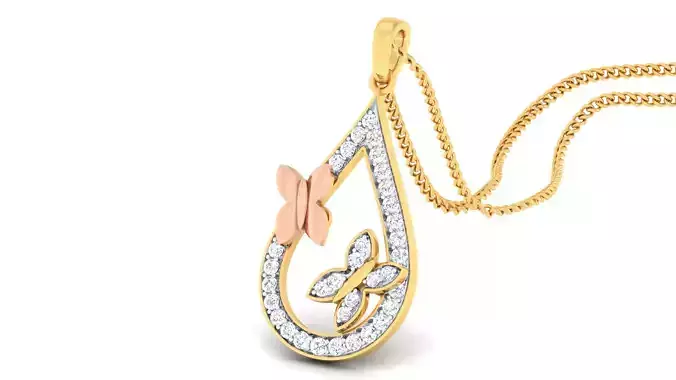 Women pendant-earrings set 3dm mgx render detail 3D print model