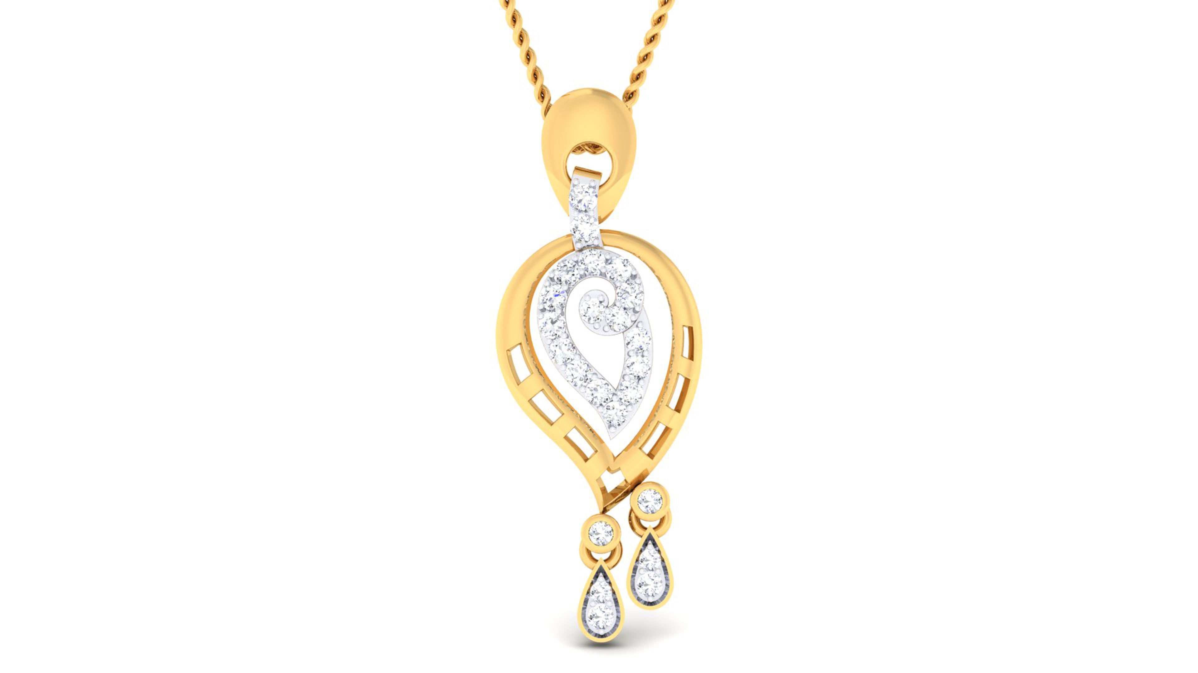 Women pendant-earrings set 3dm mgx render detail 3D print model 3D print model_9