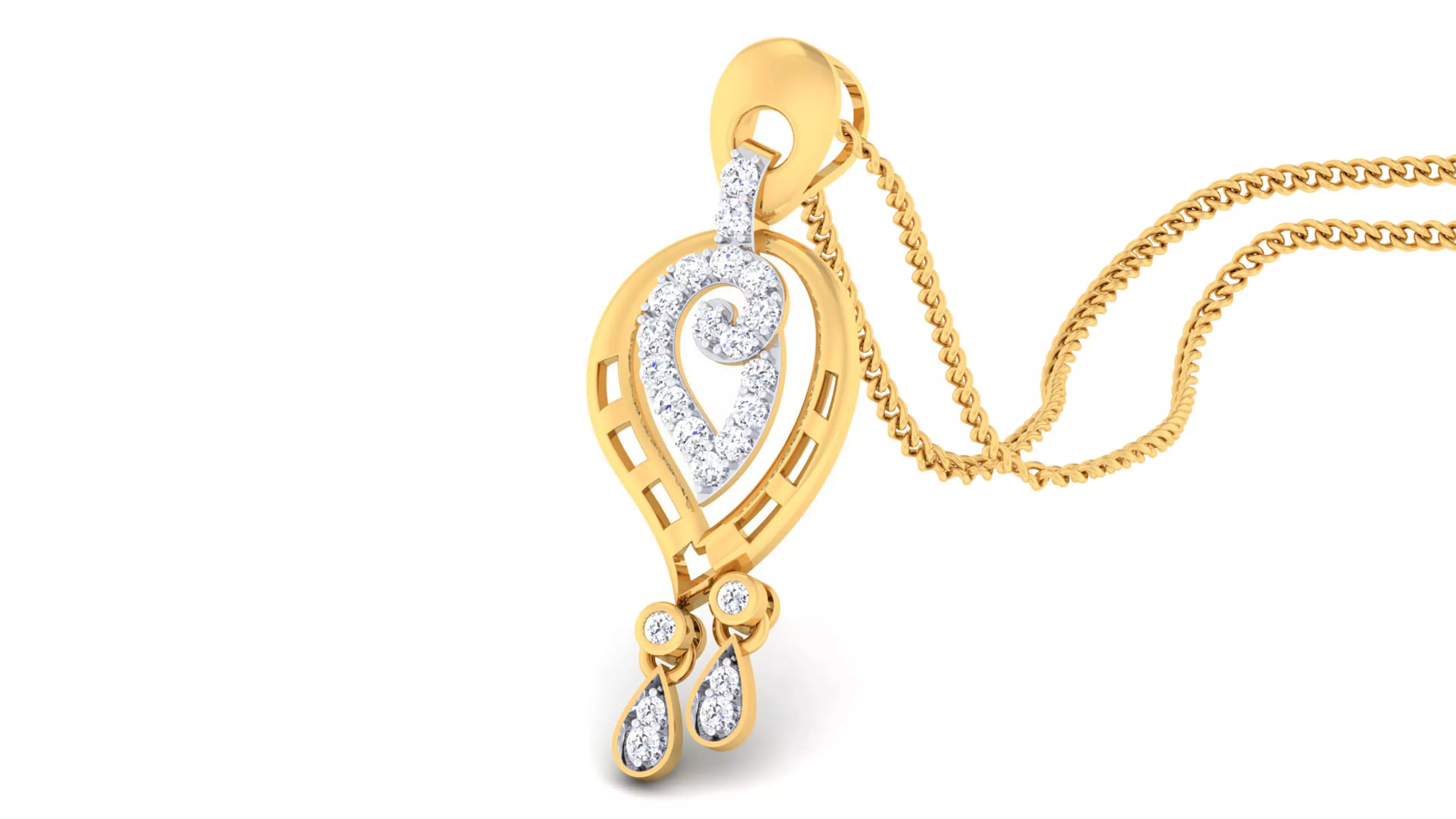 Women pendant-earrings set 3dm mgx render detail 3D print model 3D print model_0