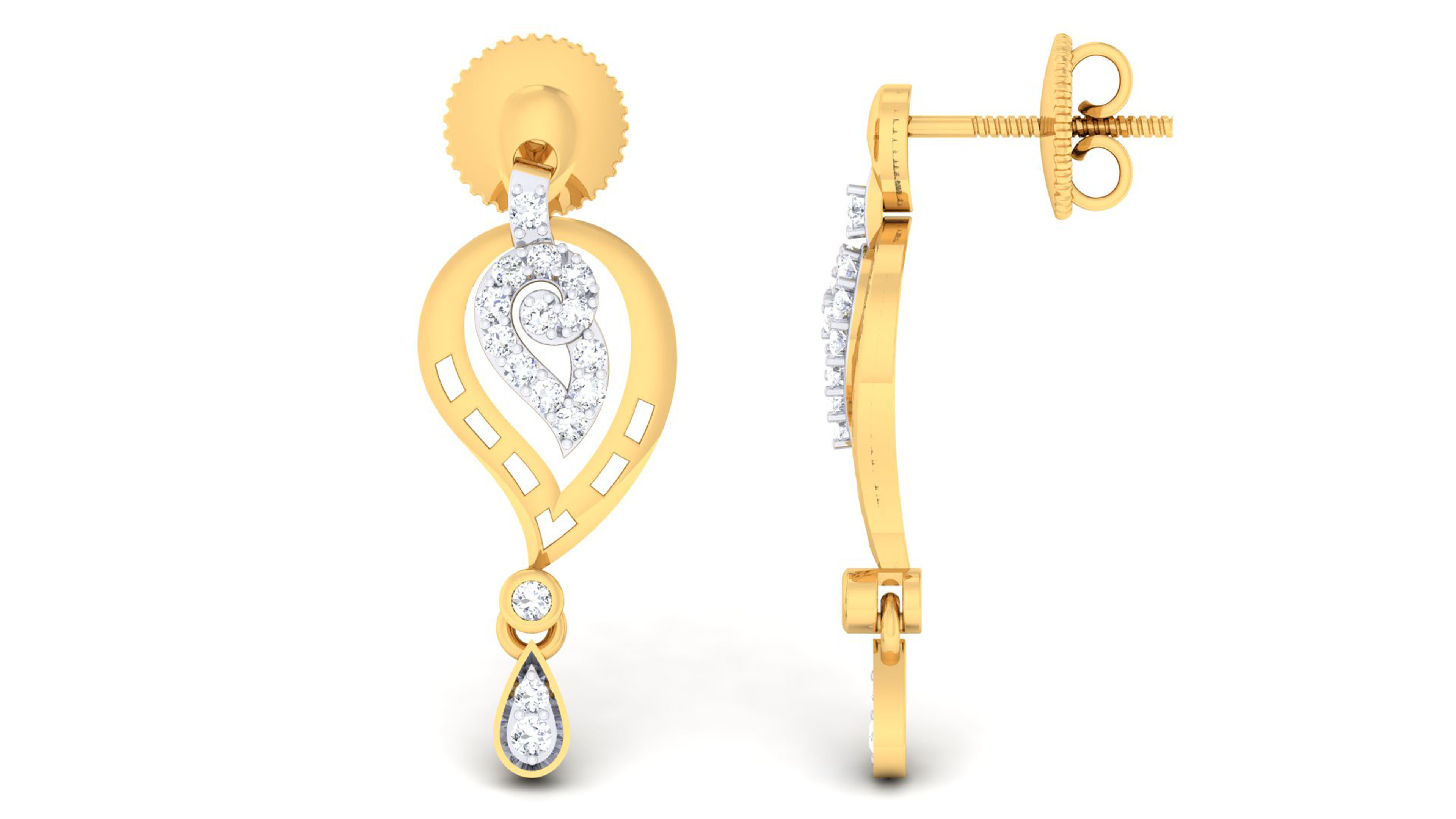 Women pendant-earrings set 3dm mgx render detail 3D print model 3D print model_5