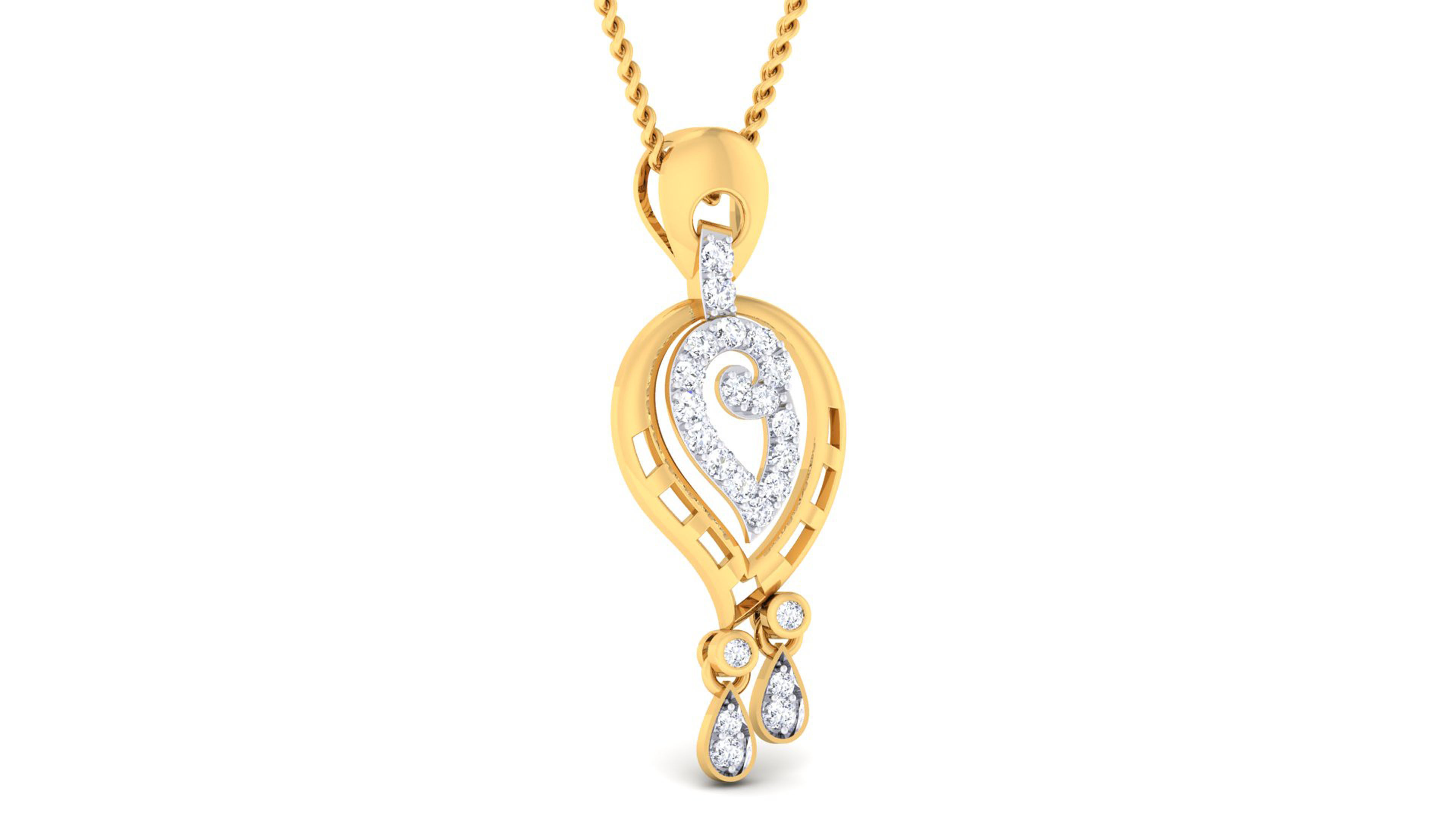 Women pendant-earrings set 3dm mgx render detail 3D print model 3D print model_7