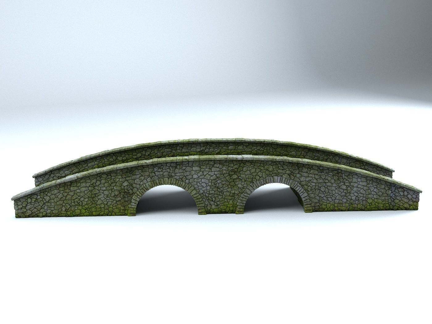 Old Stone Bridge Low-poly 3D model_1
