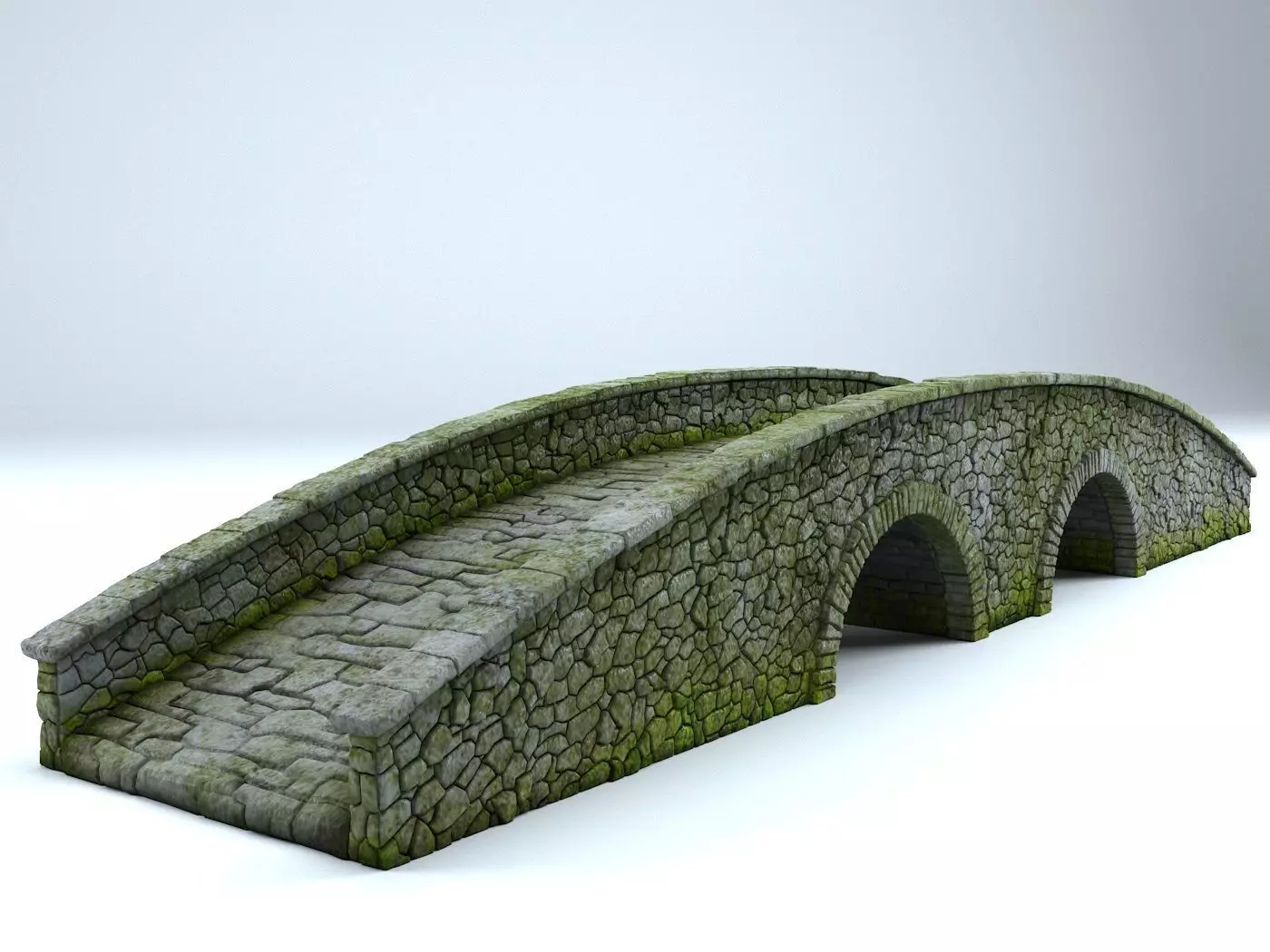 Old Stone Bridge Low-poly 3D model_0