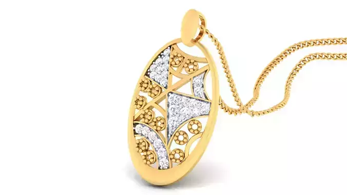 Women pendant-earrings set 3dm mgx render detail 3D print model 3D print model