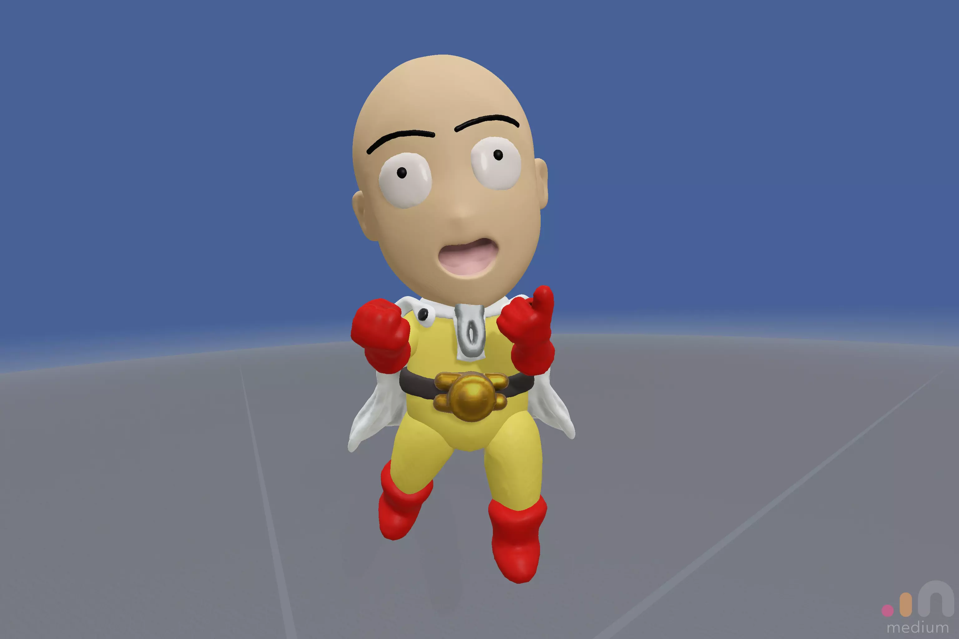 3D Model of One Punch Man Anime Character 3D model_0