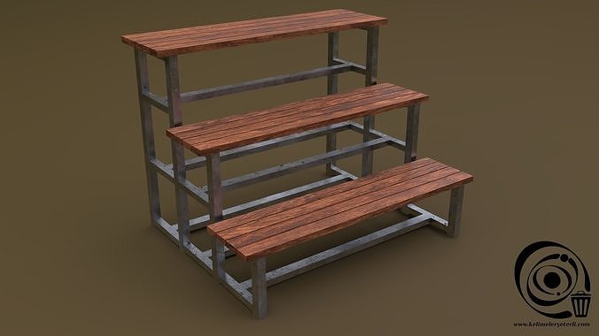 Tribune 08 R Low-poly 3D model