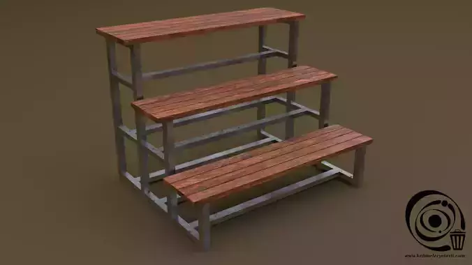 Tribune 08 R Low-poly 3D model