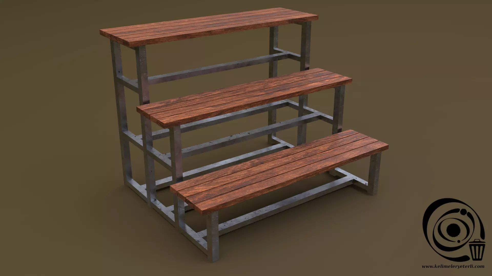 Tribune 08 R Low-poly 3D model_0