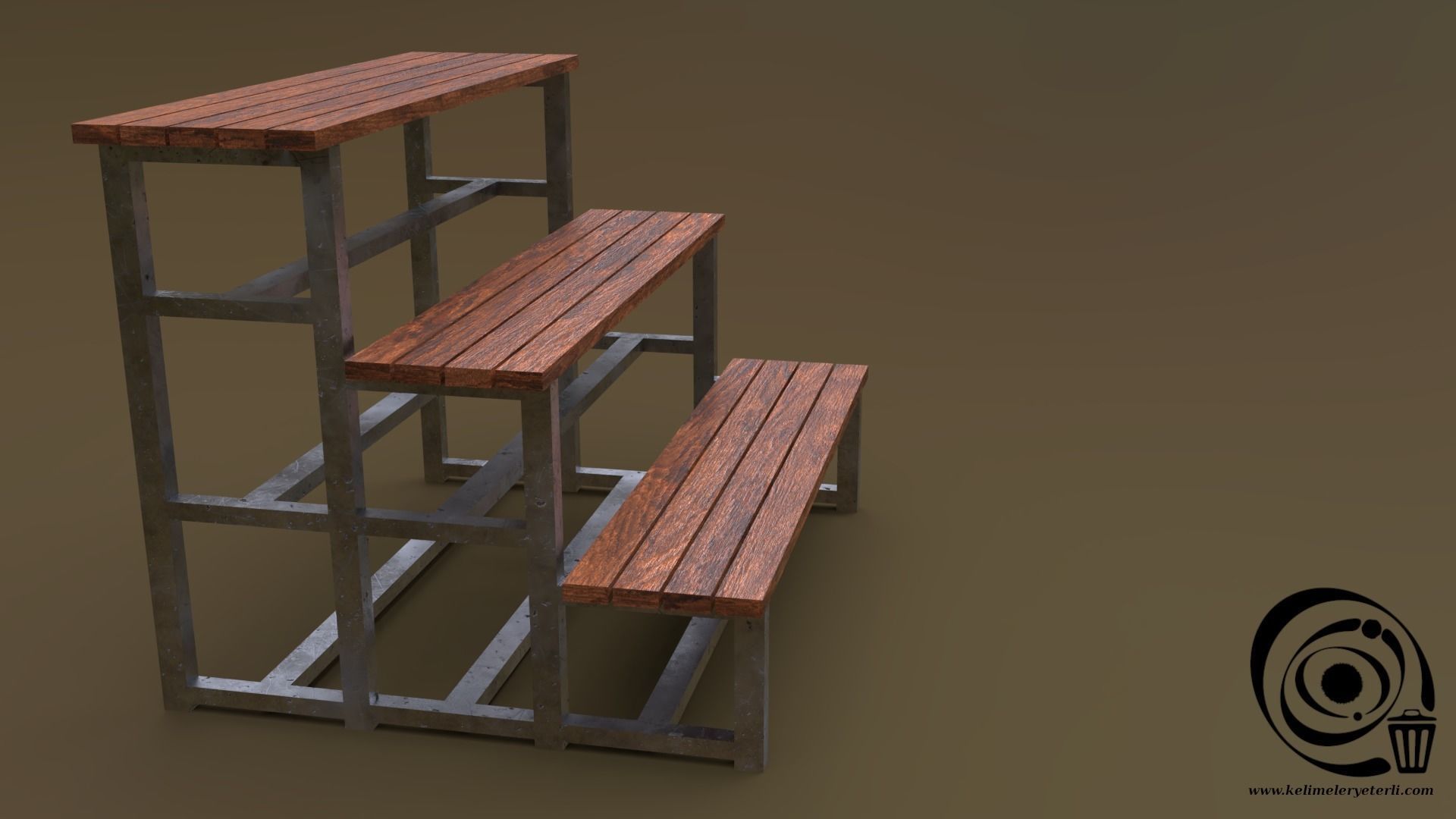 Tribune 08 R Low-poly 3D model_1