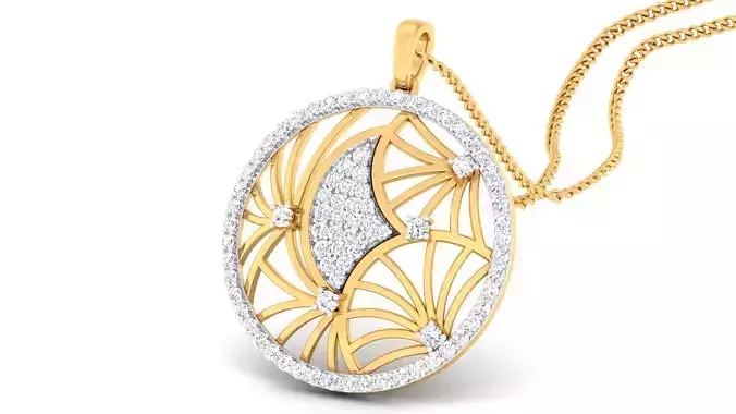 Women pendant-earrings set 3dm mgx render detail 3D print model 3D print model