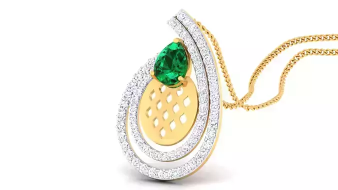 Women pendant-earrings set 3dm mgx render detail 3D print model 3D print model