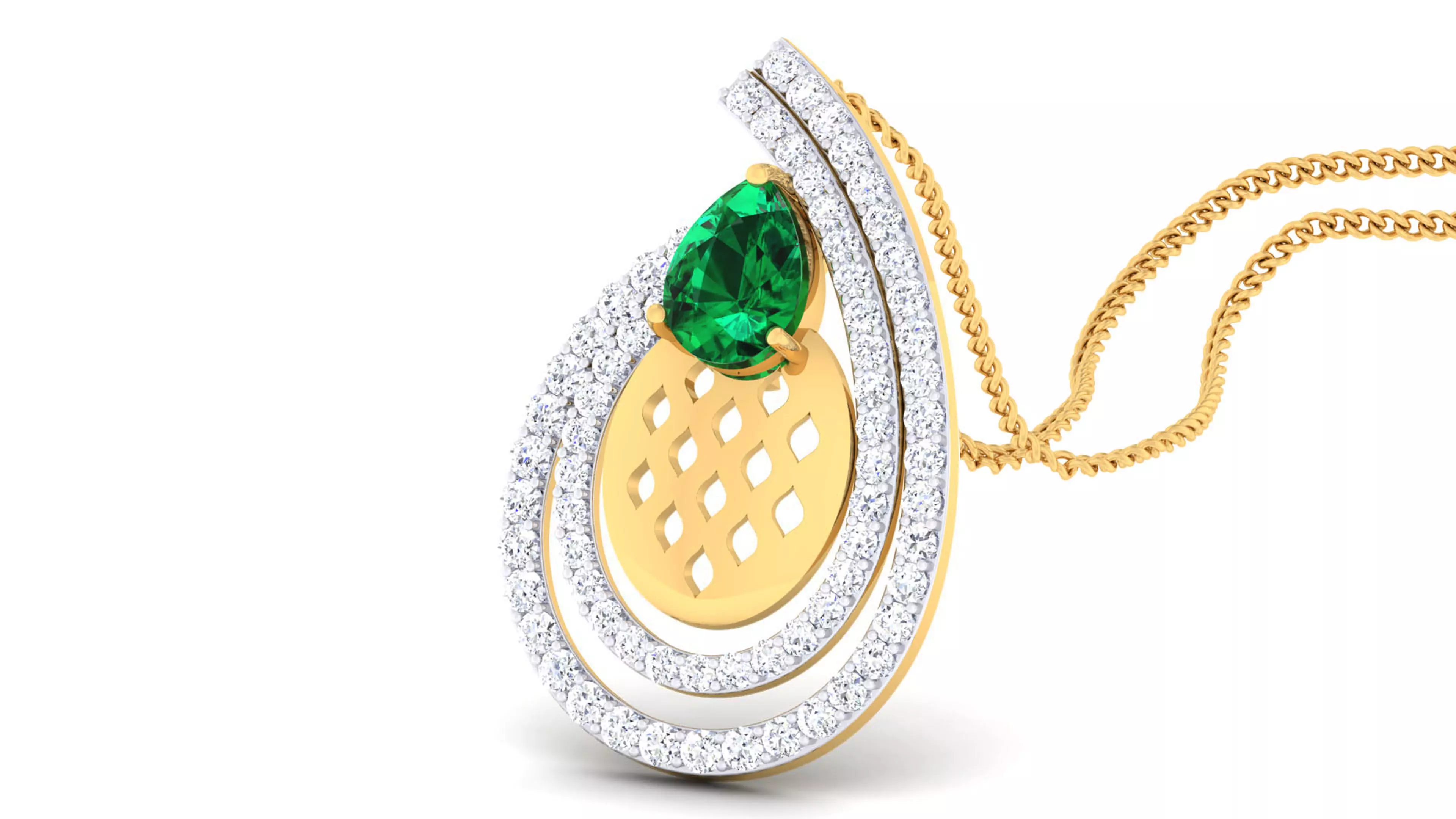 Women pendant-earrings set 3dm mgx render detail 3D print model 3D print model_0