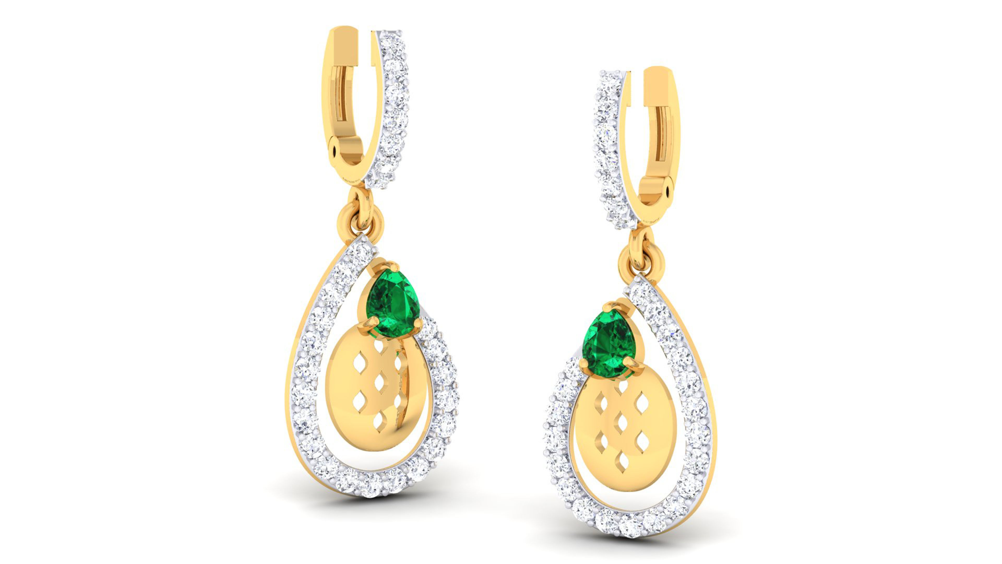 Women pendant-earrings set 3dm mgx render detail 3D print model 3D print model_3