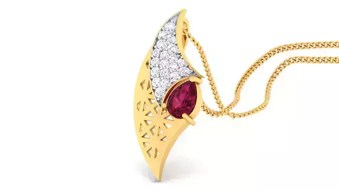 Women pendant-earrings set 3dm mgx render detail 3D print model