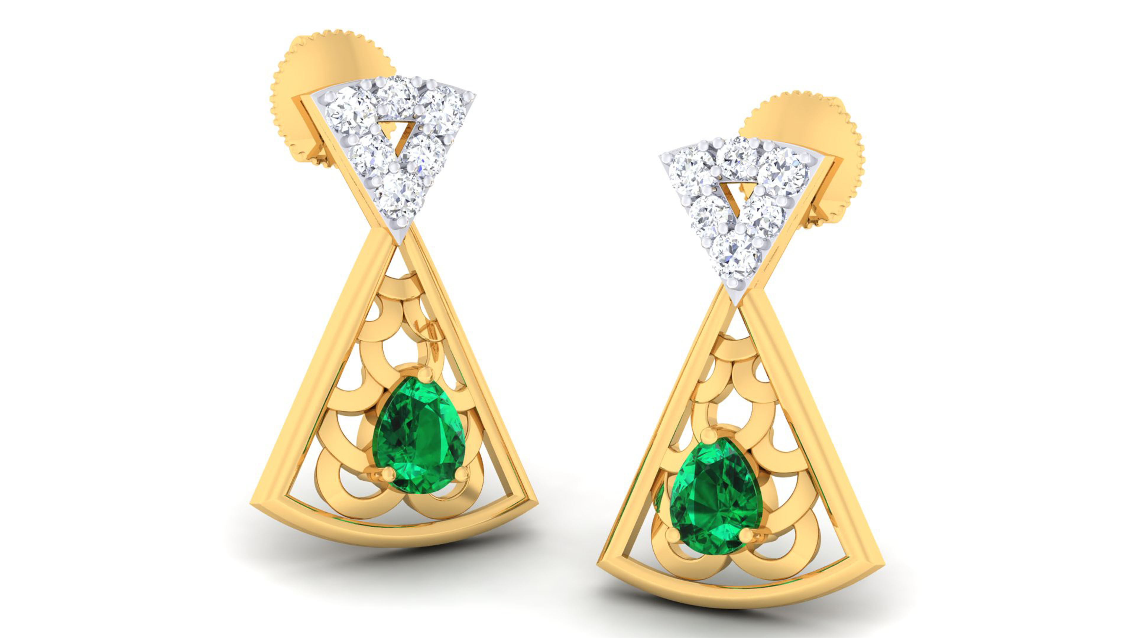 Women pendant-earrings set 3dm mgx render detail 3D print model 3D print model_5