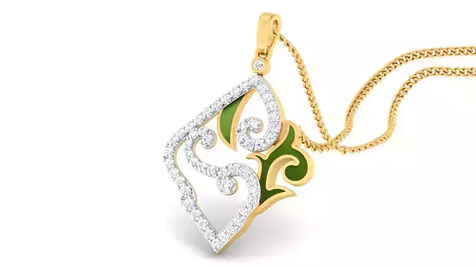Women pendant-earrings set 3dm mgx render detail 3D print model 3D print model