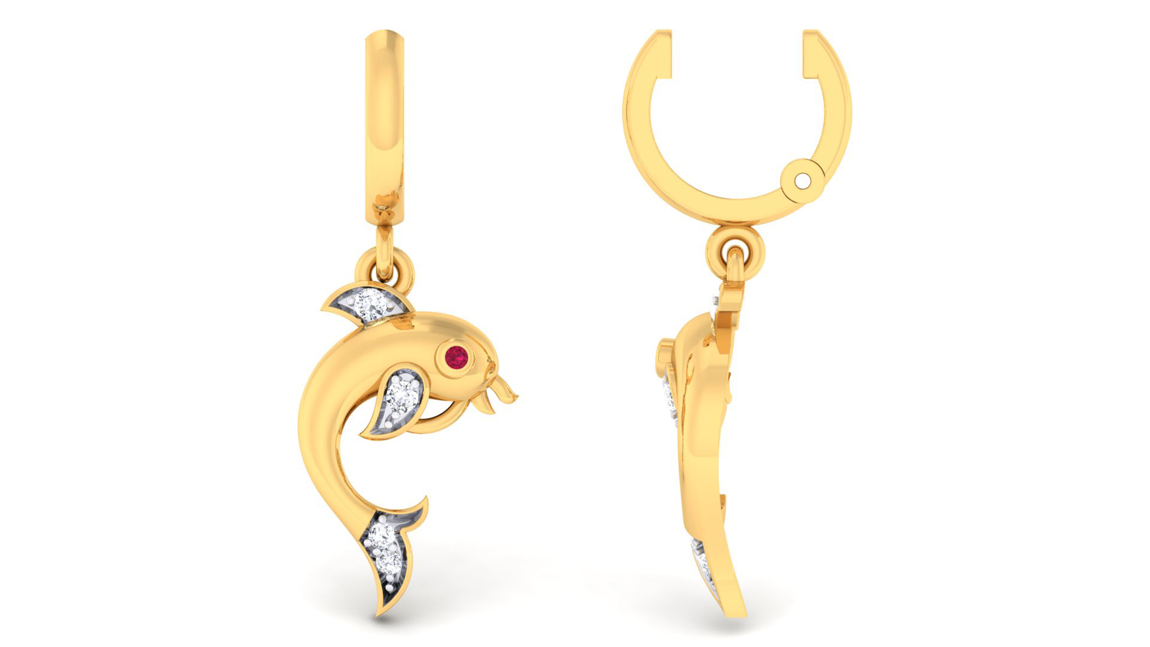 Women pendant-earrings set 3dm mgx render detail 3D print model 3D print model_5