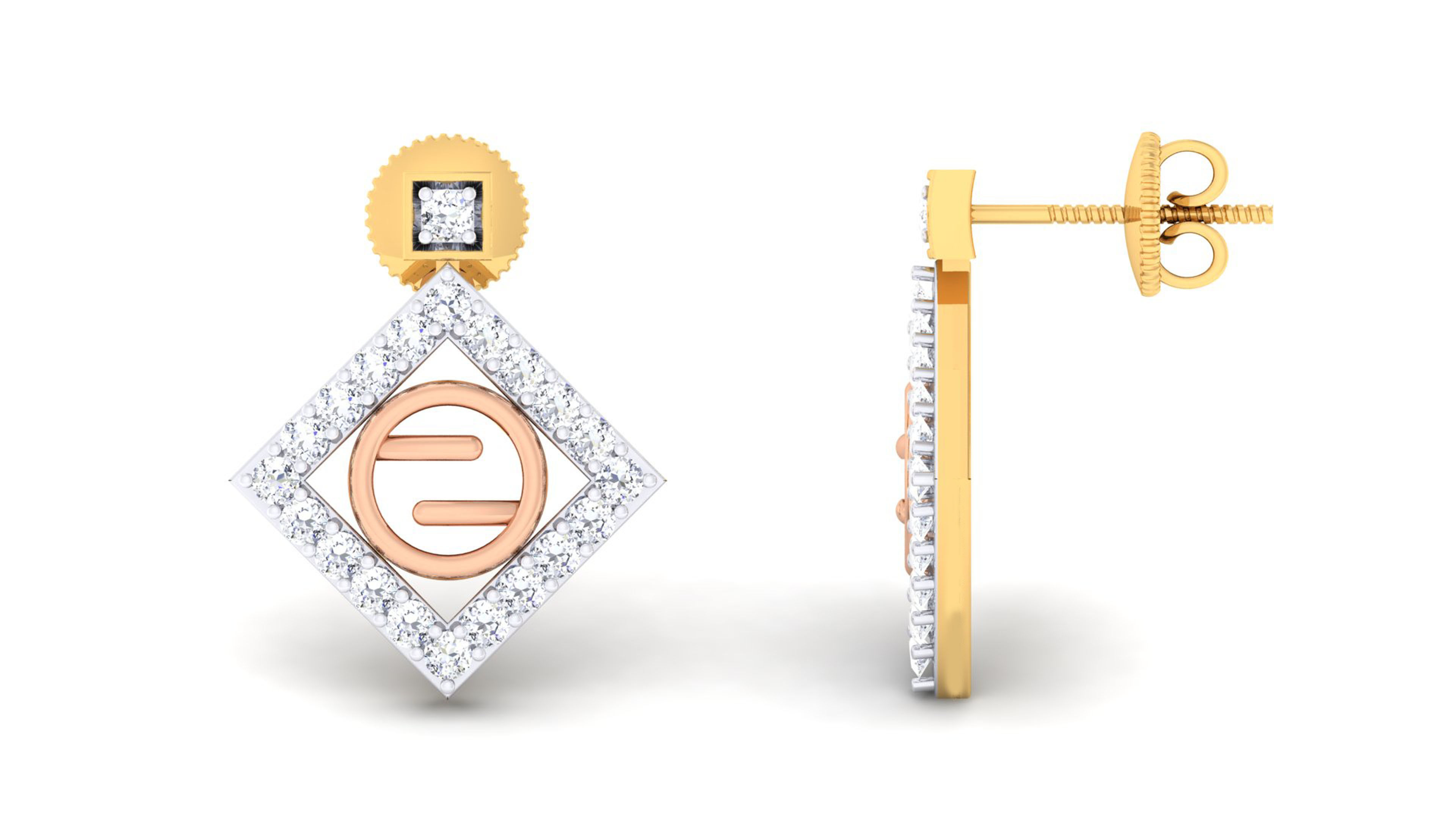 Women pendant-earrings set 3dm mgx render detail 3D print model 3D print model_4