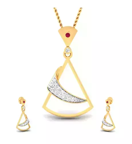 Women pendant-earrings set 3dm mgx render detail 3D print model