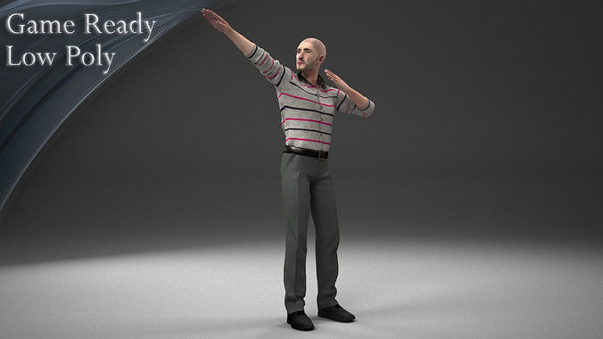 Male Character Low-poly 3D model
