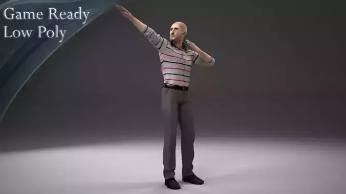 Male Character Low-poly 3D model