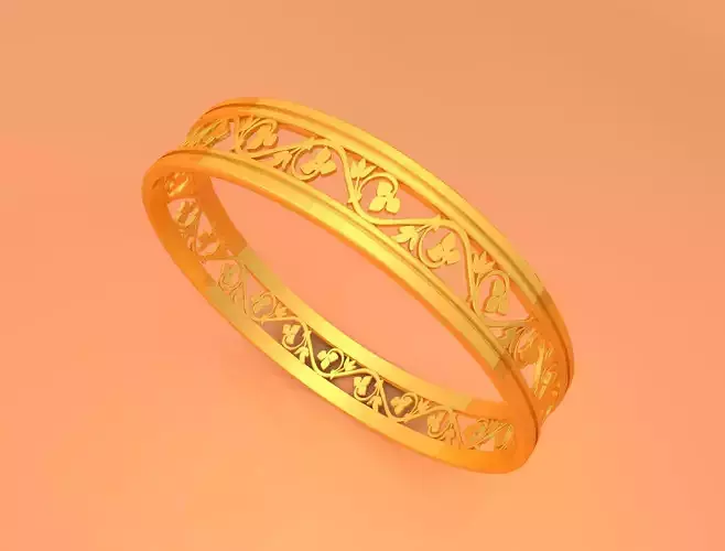 Wedding Gold Ring KTWR04 3D print model