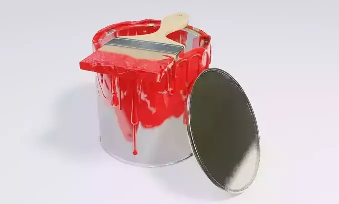 dripping paint and paint brush 