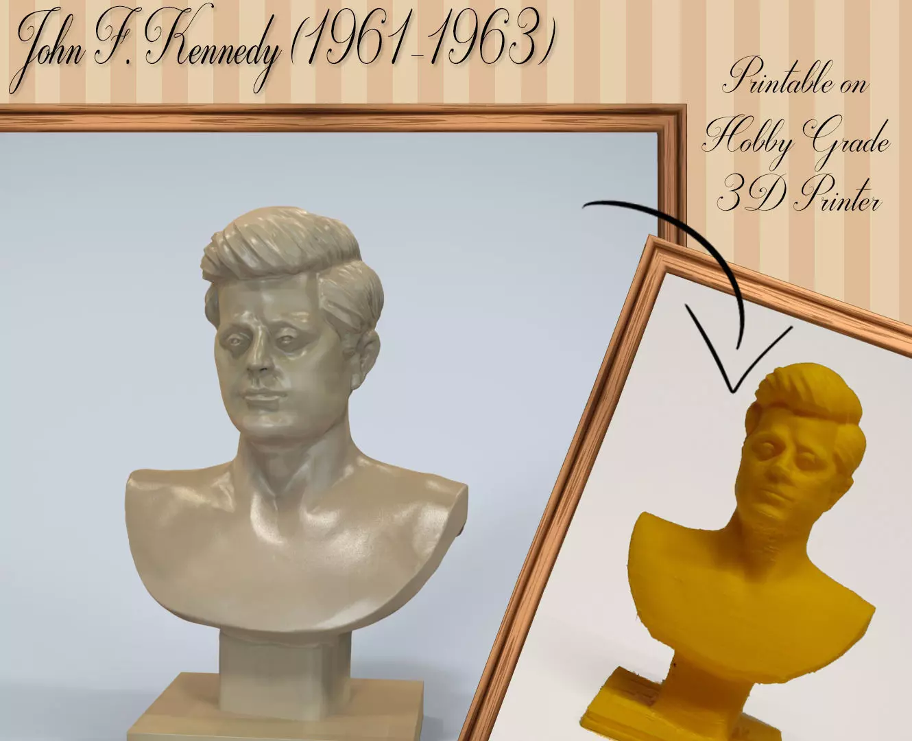John Fitzgerald Jack Kennedy 3D print model_0
