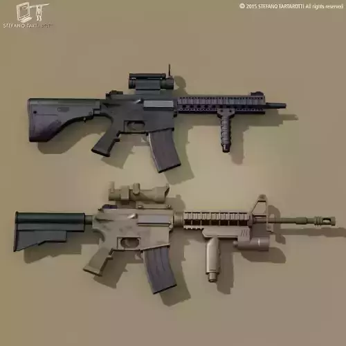 M4 rifle 3D model