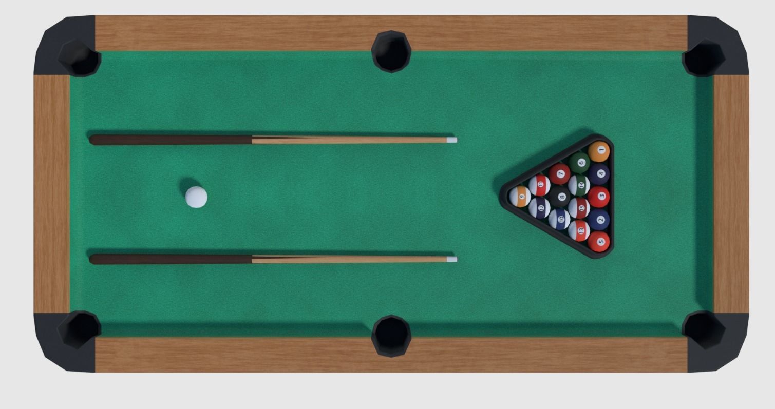 Billiard table 3D model_3