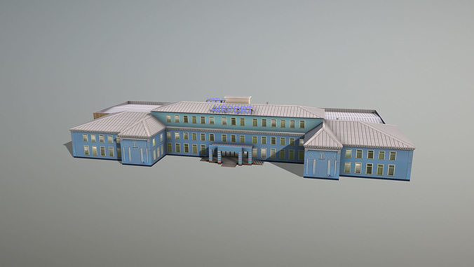 Airport Terminal UIII Old Terminal Low-poly 3D model