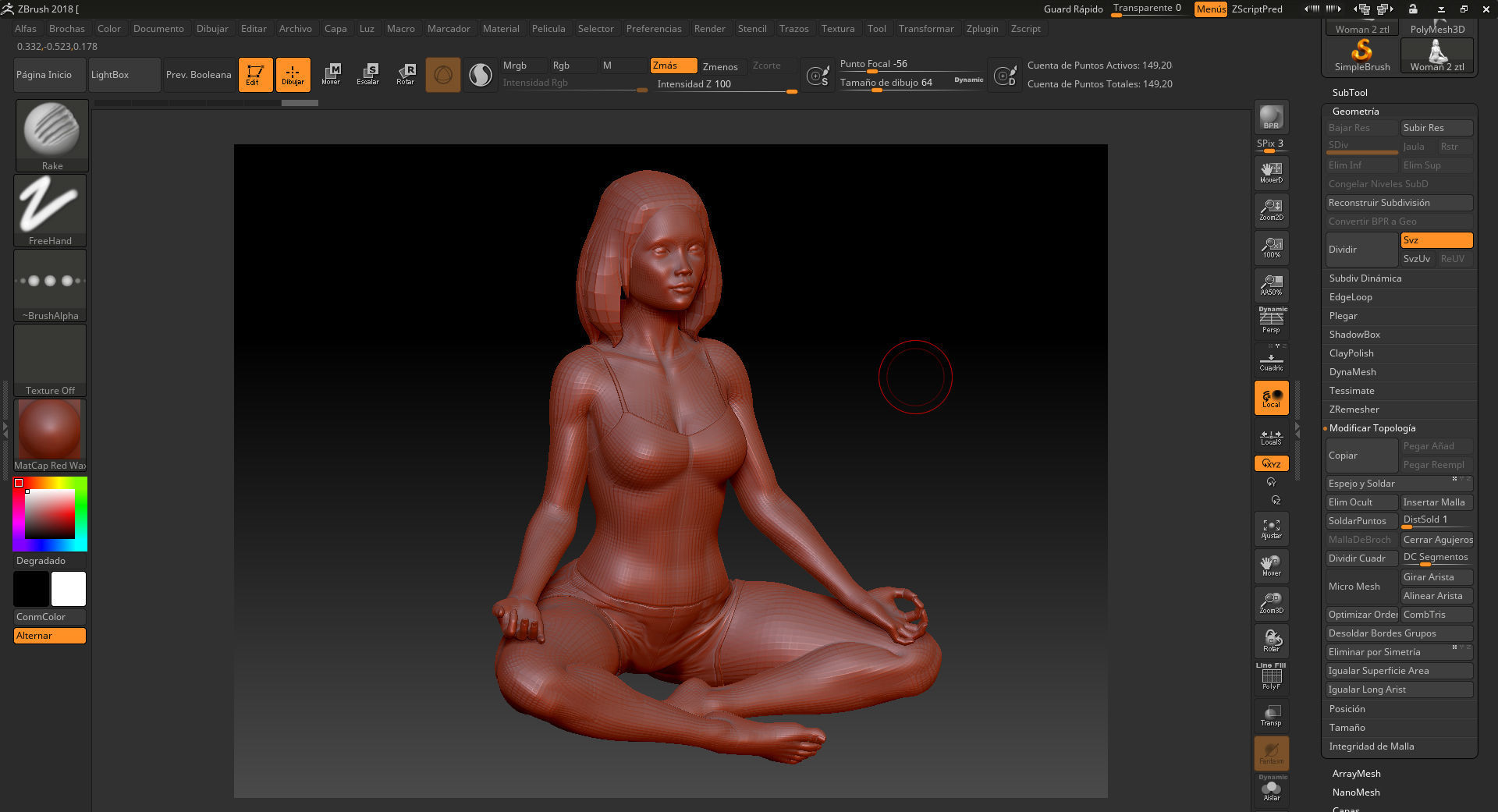 Woman 2 STL in yoga pose 3D print model_8