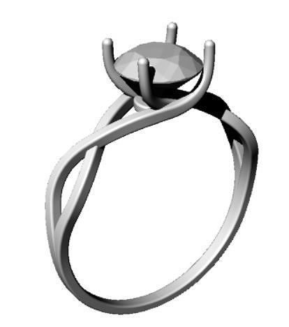 Very light ring for Diamond  3D print model