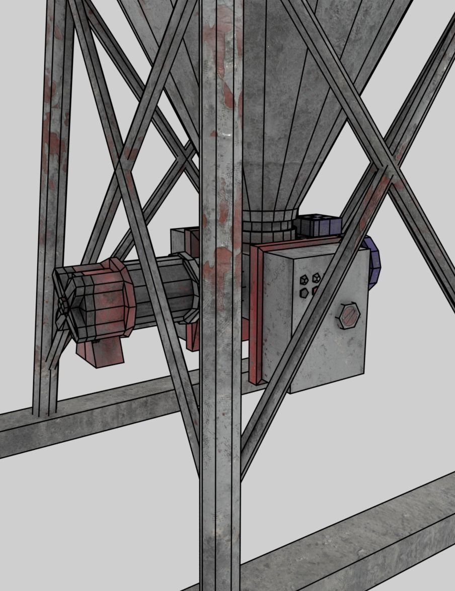 Low poly silo moremix Low-poly 3D model_7